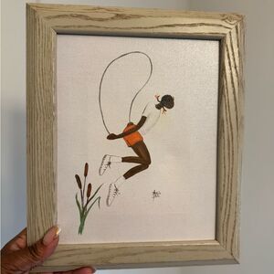 Annie Lee Framed Jump Rope Signed Artwork
